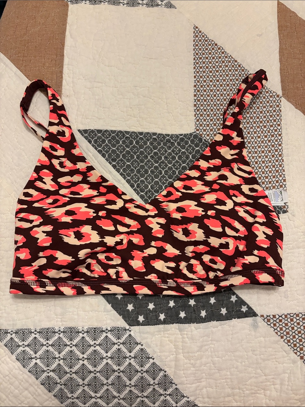 EUC aerie offline Women's Leopard Print Bralette, Med